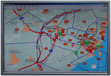 mapa zonas actuación rasiotaxi camp de morvedre